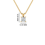 Load image into Gallery viewer, Princess Cut Lab Diamond Solitaire Pendant For Women 14K Gold
