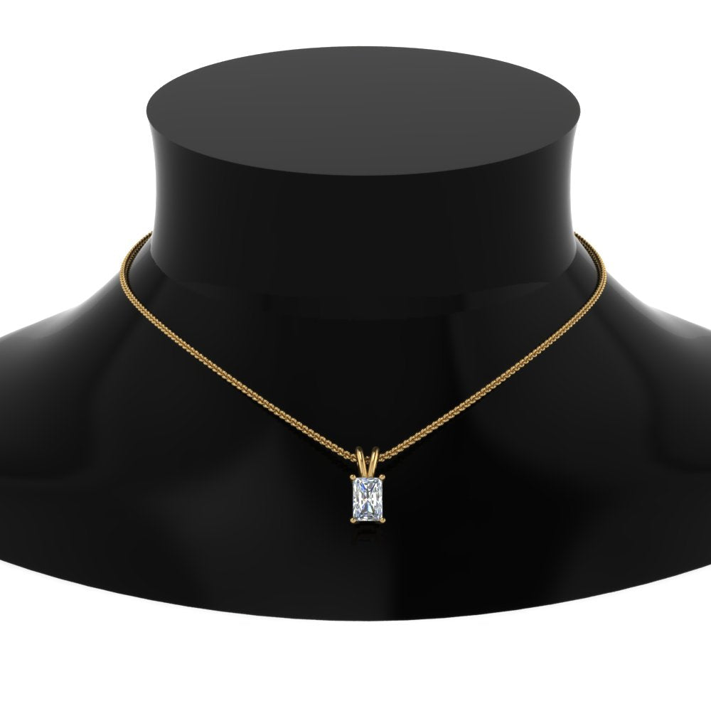 0.25 Ctw To 1 Ctw Radiant Lab Diamond Solitaire Pendant For Women 14K Gold