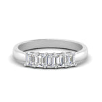 Load image into Gallery viewer, Five Stone Emerald Cut Lab Diamond Ring 14K Gold
