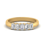 Load image into Gallery viewer, Five Stone Emerald Cut Lab Diamond Ring 14K Gold
