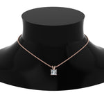 Load image into Gallery viewer, Asscher Lab Diamond Solitaire Pendant For Women 14K Gold
