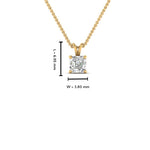 Load image into Gallery viewer, Asscher Lab Diamond Solitaire Pendant For Women 14K Gold
