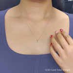 Load image into Gallery viewer, Asscher Lab Diamond Solitaire Pendant For Women 14K Gold
