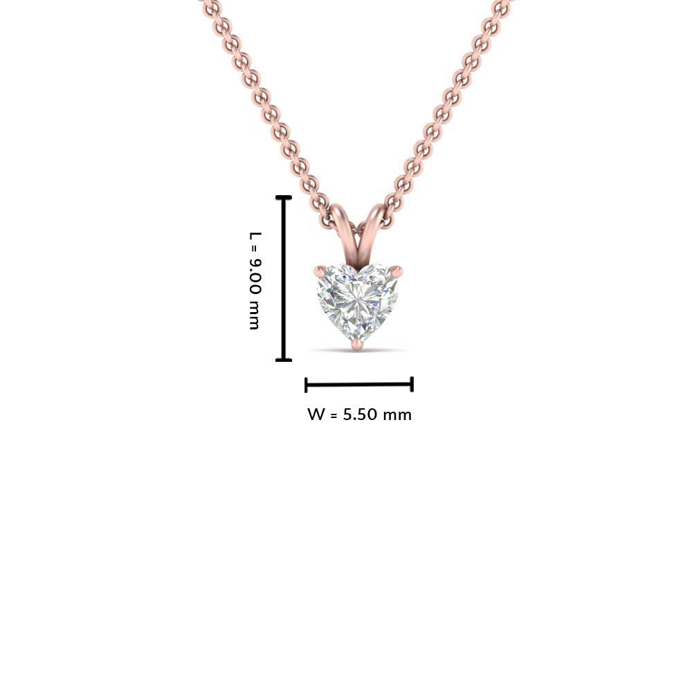 Heart Lab Diamond Solitaire Pendant For Women