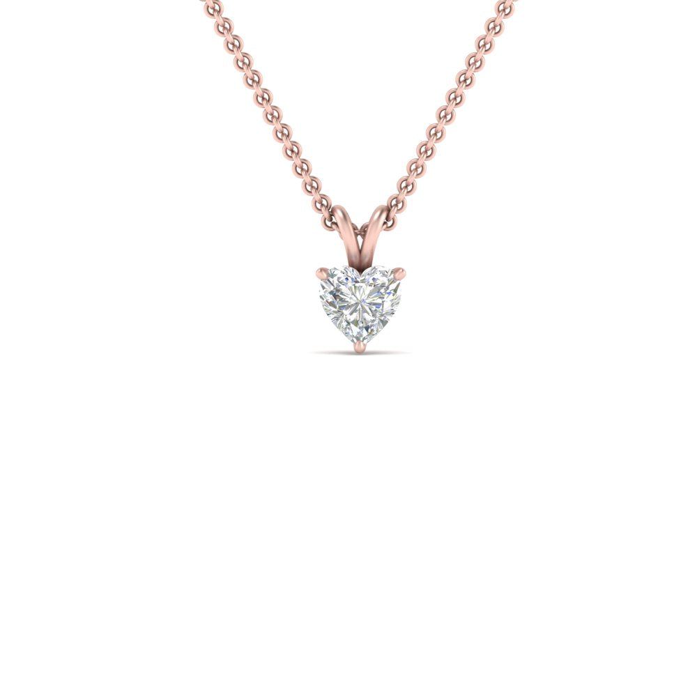 Heart Lab Diamond Solitaire Pendant For Women