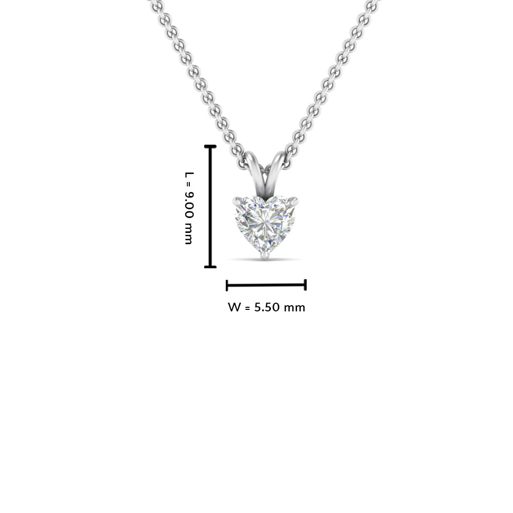 Heart Lab Diamond Solitaire Pendant For Women