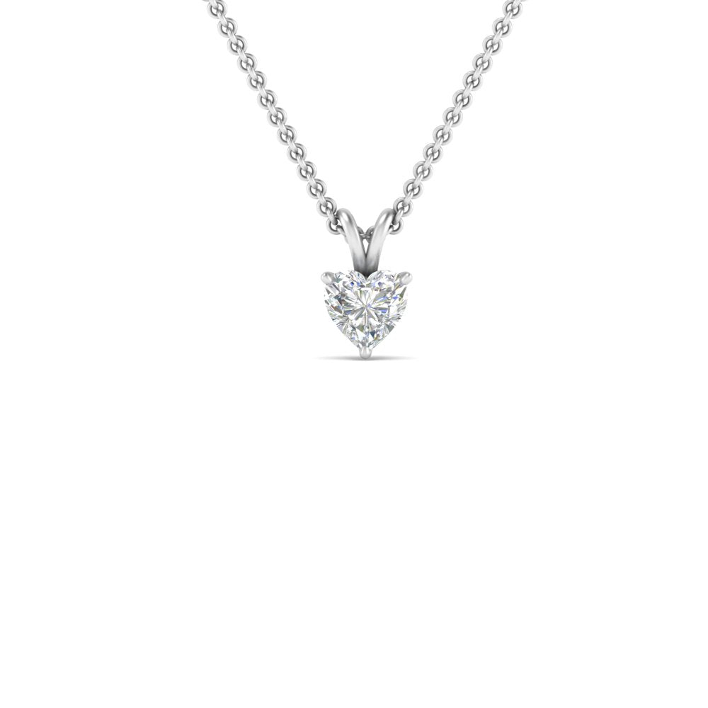 Heart Lab Diamond Solitaire Pendant For Women