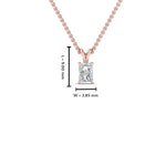 Load image into Gallery viewer, 0.25 Ctw To 1 Ctw Radiant Lab Diamond Solitaire Pendant For Women 14K Gold

