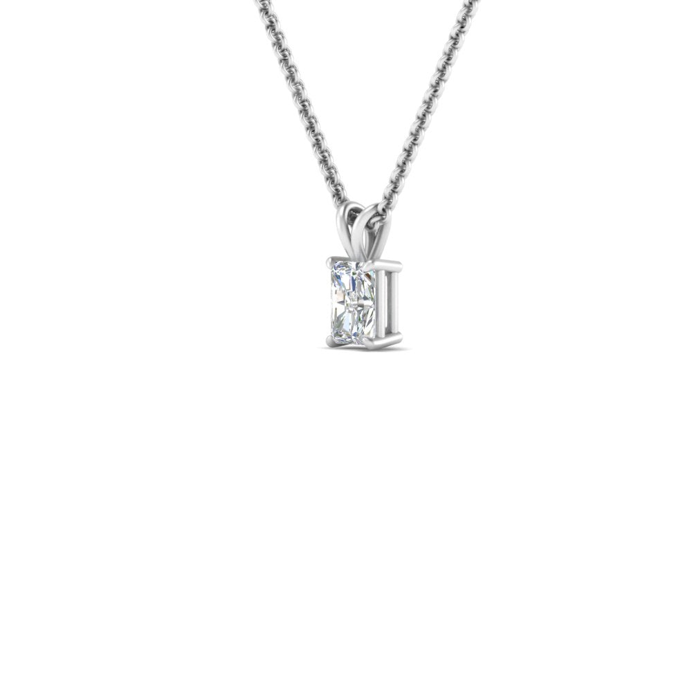 0.25 Ctw To 1 Ctw Radiant Lab Diamond Solitaire Pendant For Women 14K Gold