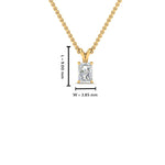 Load image into Gallery viewer, 0.25 Ctw To 1 Ctw Radiant Lab Diamond Solitaire Pendant For Women 14K Gold
