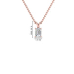 Load image into Gallery viewer, Emerald Cut Lab Diamond Solitaire Pendant For Women 14K Gold
