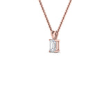 Load image into Gallery viewer, Emerald Cut Lab Diamond Solitaire Pendant For Women 14K Gold
