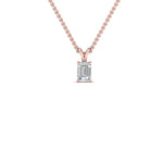 Load image into Gallery viewer, Emerald Cut Lab Diamond Solitaire Pendant For Women 14K Gold
