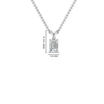 Load image into Gallery viewer, Emerald Cut Lab Diamond Solitaire Pendant For Women 14K Gold
