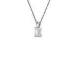Load image into Gallery viewer, Emerald Cut Lab Diamond Solitaire Pendant For Women 14K Gold
