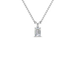 Load image into Gallery viewer, Emerald Cut Lab Diamond Solitaire Pendant For Women 14K Gold
