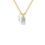 Load image into Gallery viewer, Emerald Cut Lab Diamond Solitaire Pendant For Women 14K Gold
