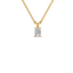 Load image into Gallery viewer, Emerald Cut Lab Diamond Solitaire Pendant For Women 14K Gold
