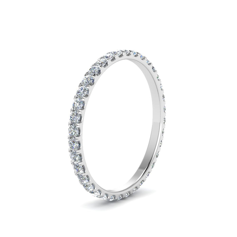 0.50 Carat Round Cut Lab Grown Eternity Wedding Band For Women 14k Gold