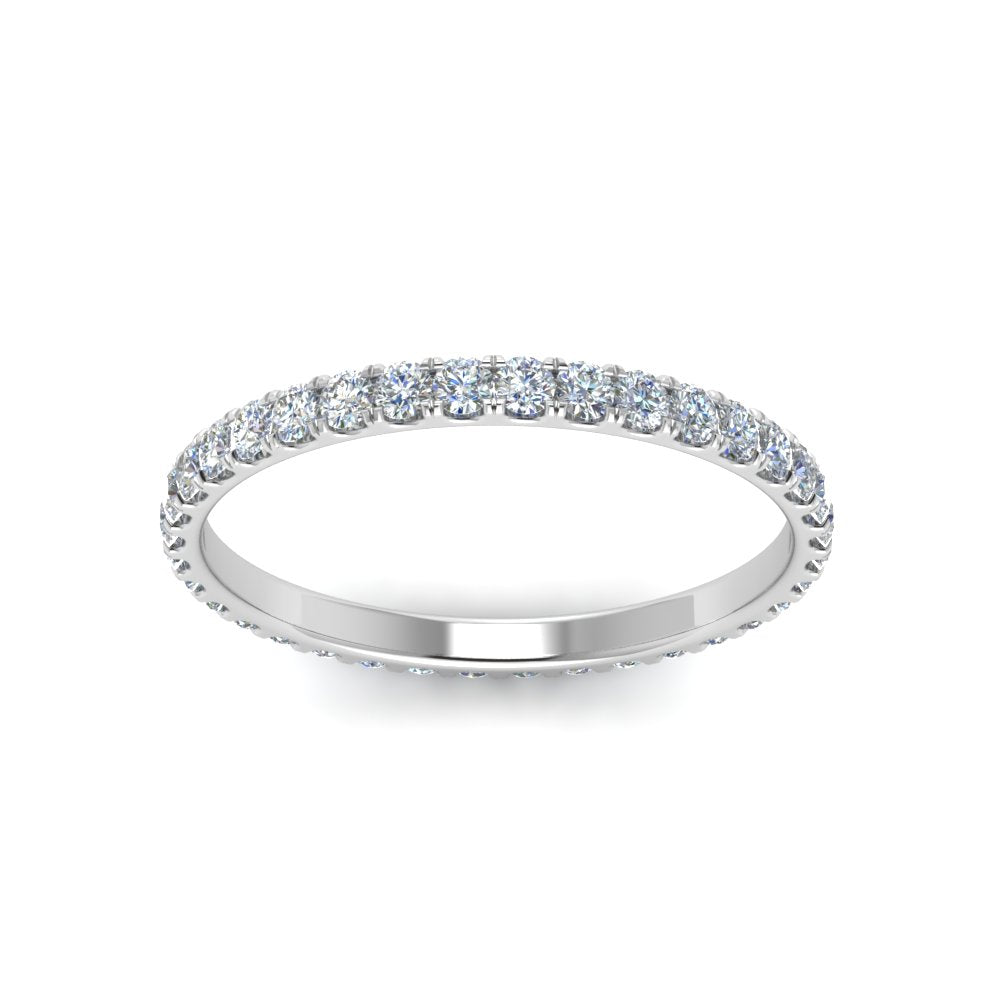 0.50 Carat Round Cut Lab Grown Eternity Wedding Band For Women 14k Gold
