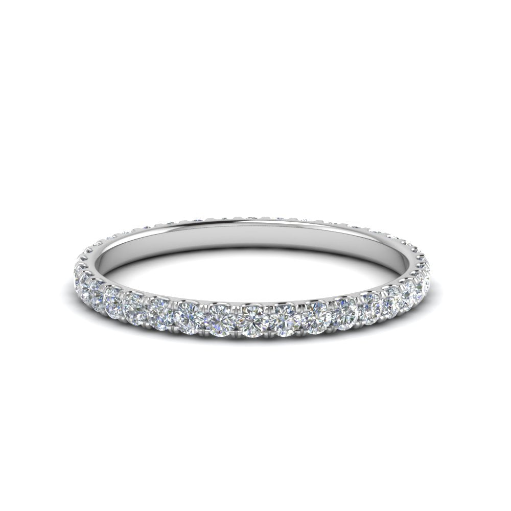 0.50 Carat Round Cut Lab Grown Eternity Wedding Band For Women 14k Gold