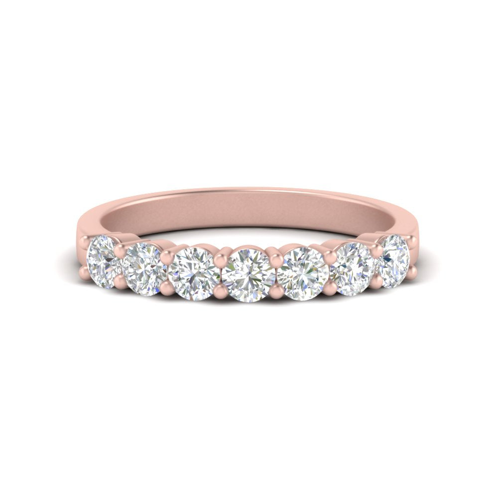 0.20 - 1.50 Carat Lab Grown Shared Prong 7 Stone Diamond Ring For Women 14k Gold
