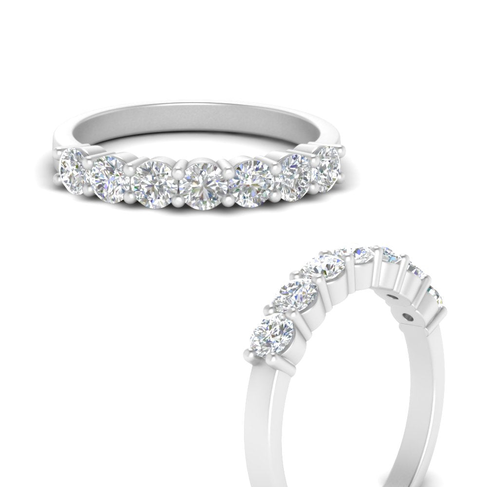 0.20 - 1.50 Carat Lab Grown Shared Prong 7 Stone Diamond Ring For Women 14k Gold