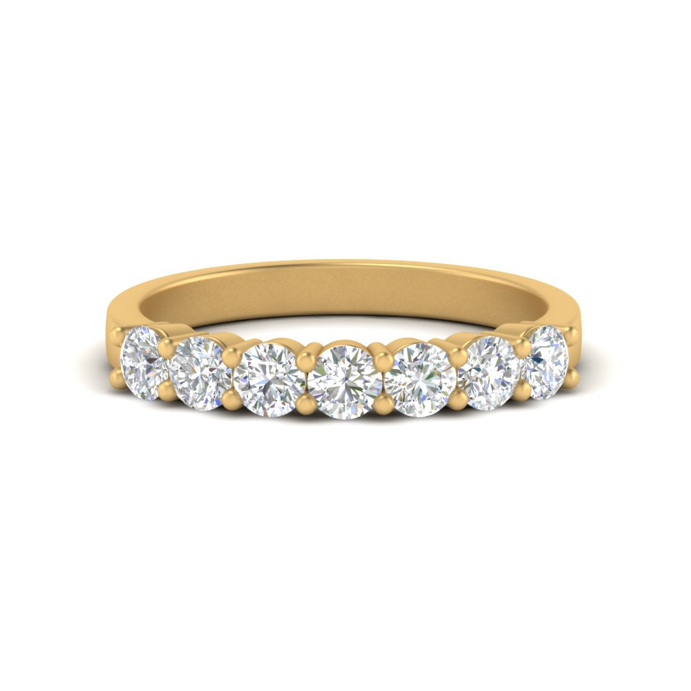 0.20 - 1.50 Carat Lab Grown Shared Prong 7 Stone Diamond Ring For Women 14k Gold