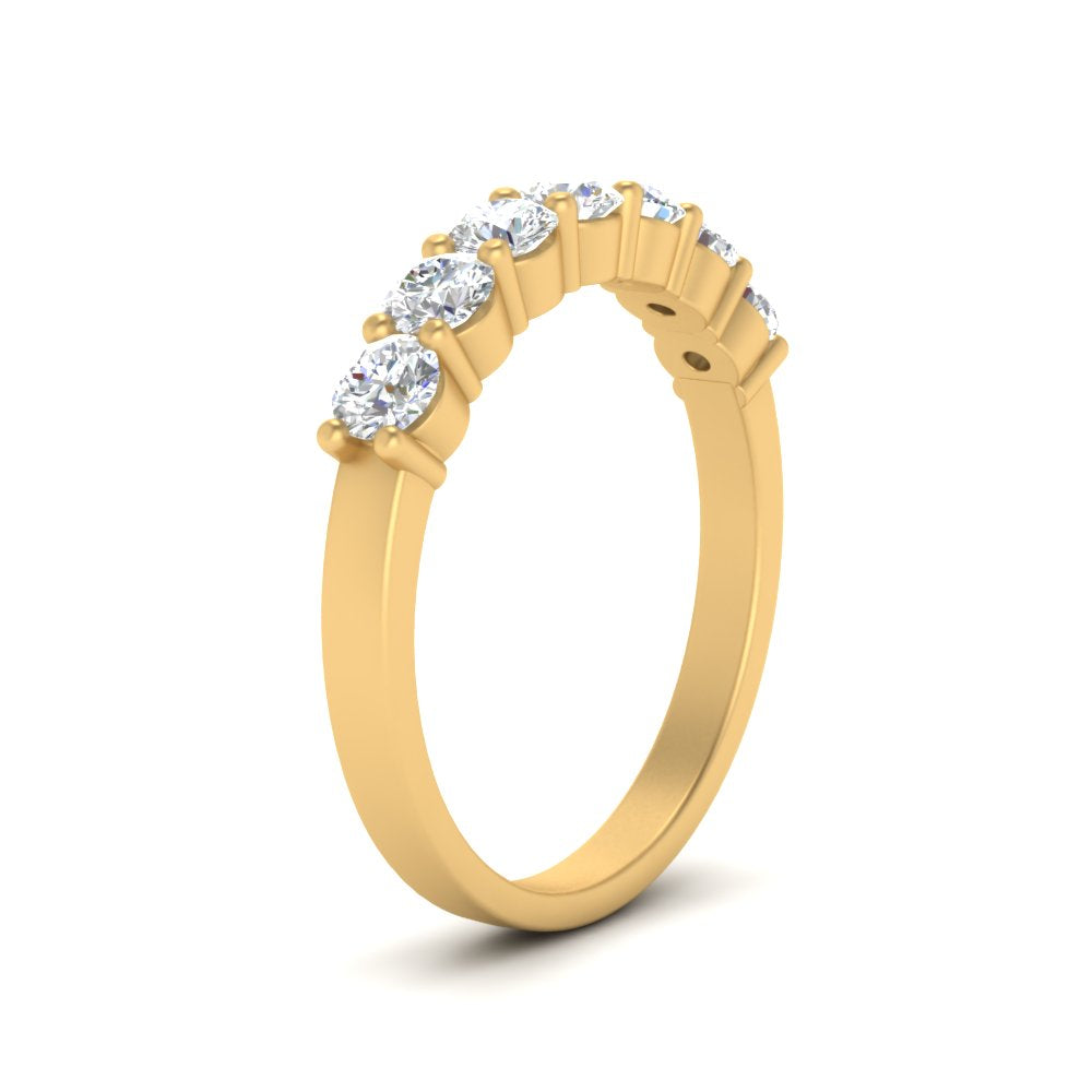 0.20 - 1.50 Carat Lab Grown Shared Prong 7 Stone Diamond Ring For Women 14k Gold