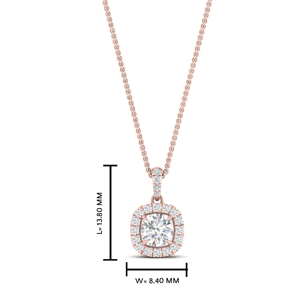 Lab Grown Diamond Round Cut Halo Pendant