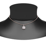 Load image into Gallery viewer, Lab Grown Diamond Round Cut Halo Pendant
