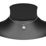 Load image into Gallery viewer, Lab Grown Diamond Round Cut Halo Pendant
