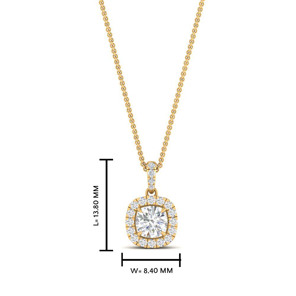 Lab Grown Diamond Round Cut Halo Pendant
