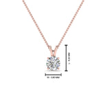 Load image into Gallery viewer, Round Cut Lab Diamond 4 Prong Solitaire Pendant For Women
