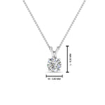 Load image into Gallery viewer, Round Cut Lab Diamond 4 Prong Solitaire Pendant For Women

