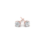 Load image into Gallery viewer, 0.25 To 5 Carat Lab Diamond Round Stud Earring 14K Gold

