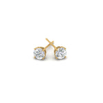 Load image into Gallery viewer, 0.25 To 5 Carat Lab Diamond Round Stud Earring 14K Gold
