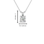 Load image into Gallery viewer, Asscher Lab Diamond Solitaire Pendant For Women 14K Gold

