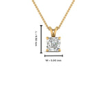 Load image into Gallery viewer, Asscher Lab Diamond Solitaire Pendant For Women 14K Gold
