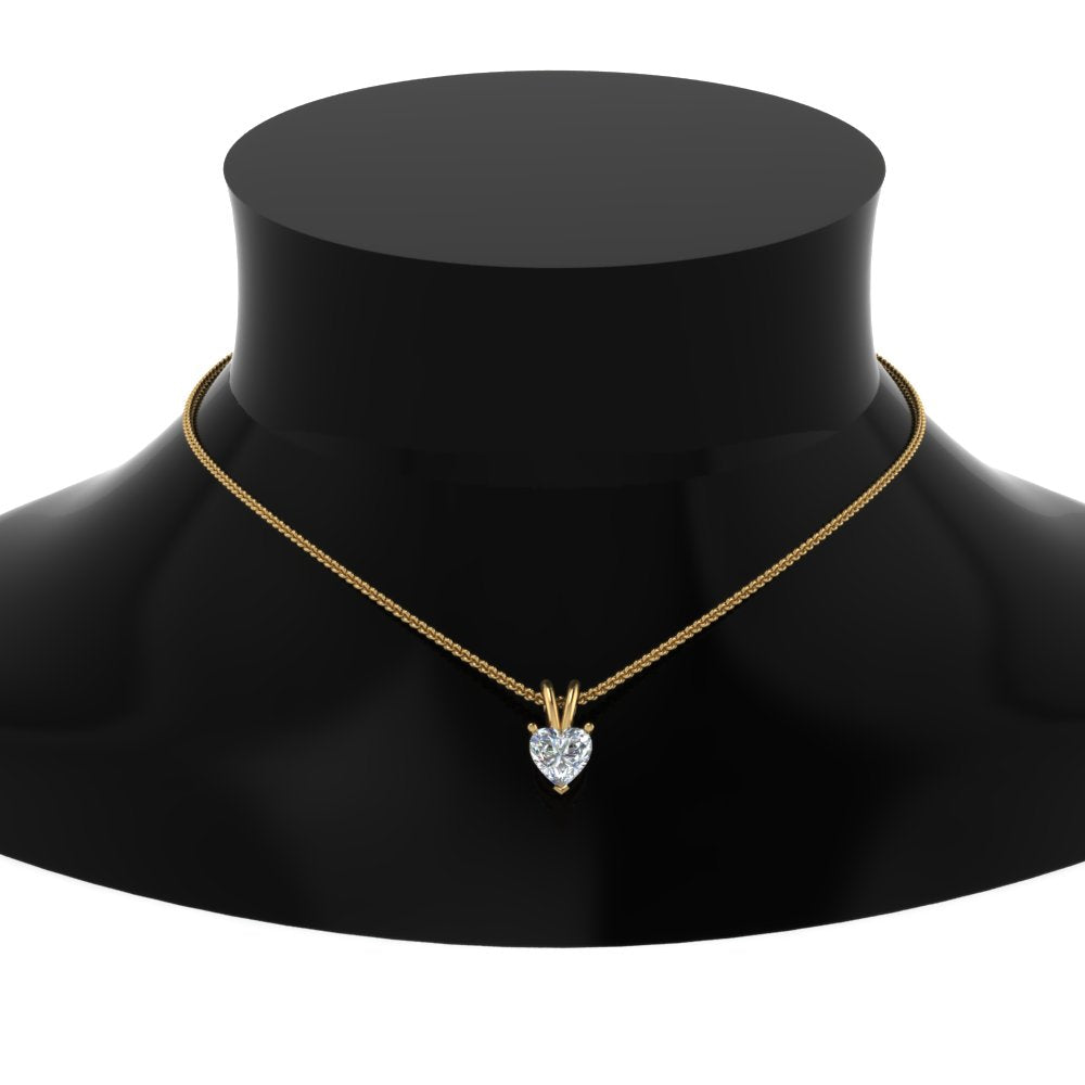 Heart Lab Diamond Solitaire Pendant For Women
