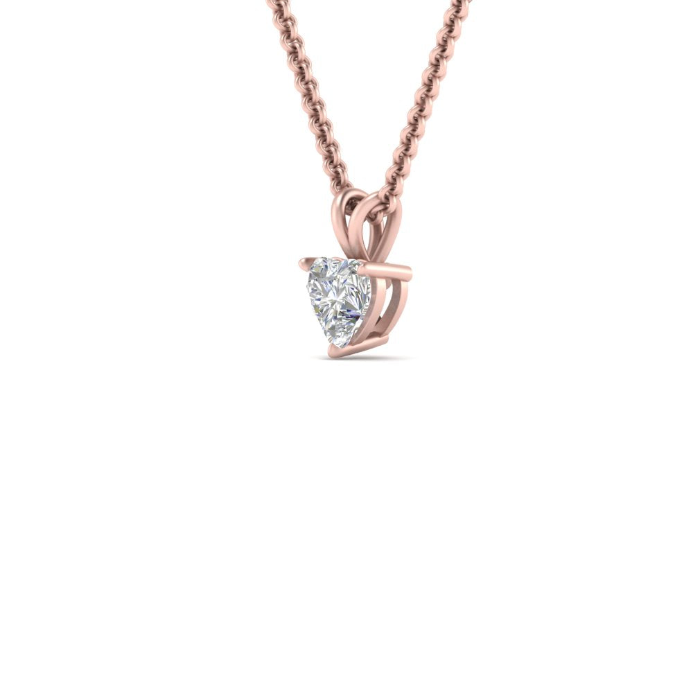 Heart Lab Diamond Solitaire Pendant For Women