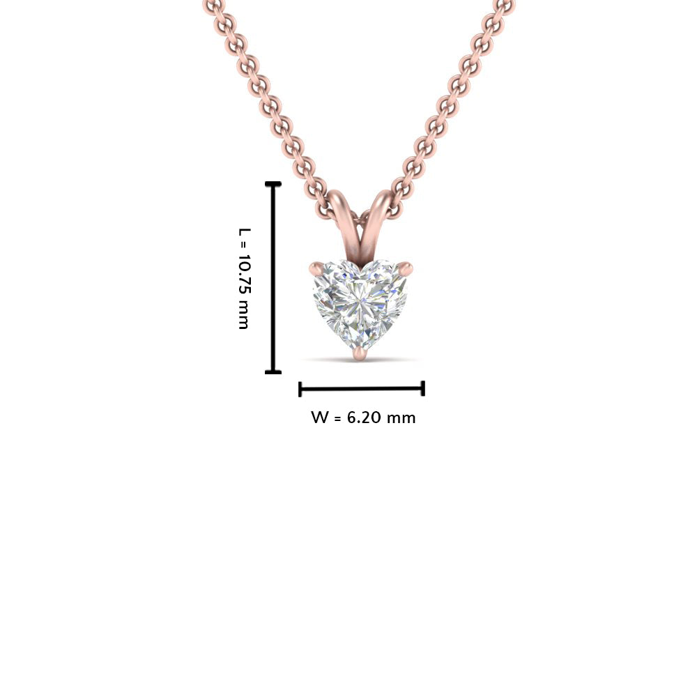 Heart Lab Diamond Solitaire Pendant For Women