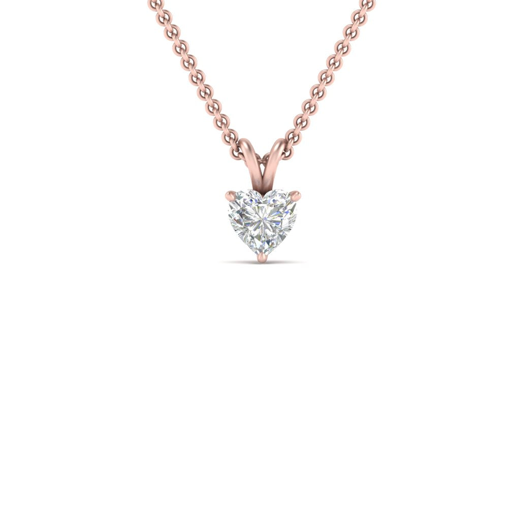 Heart Lab Diamond Solitaire Pendant For Women