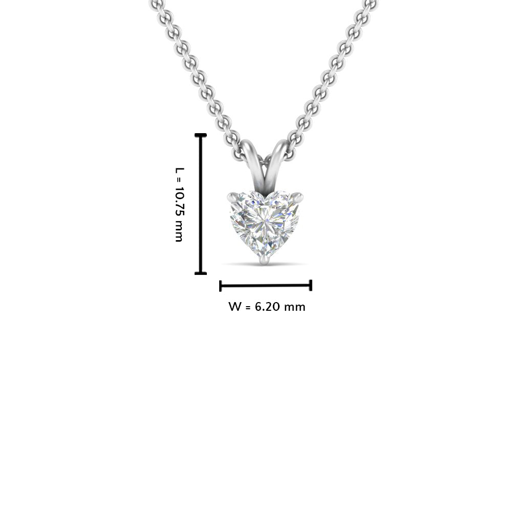 Heart Lab Diamond Solitaire Pendant For Women