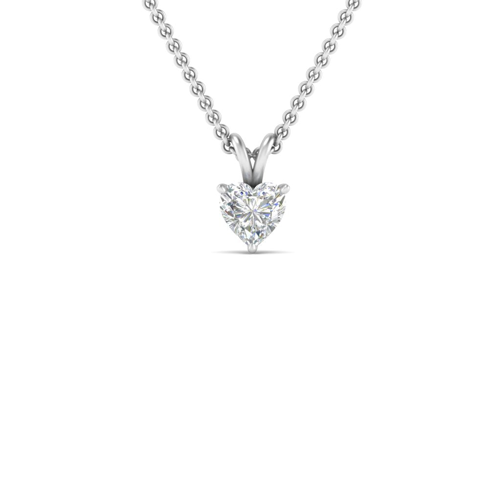 Heart Lab Diamond Solitaire Pendant For Women