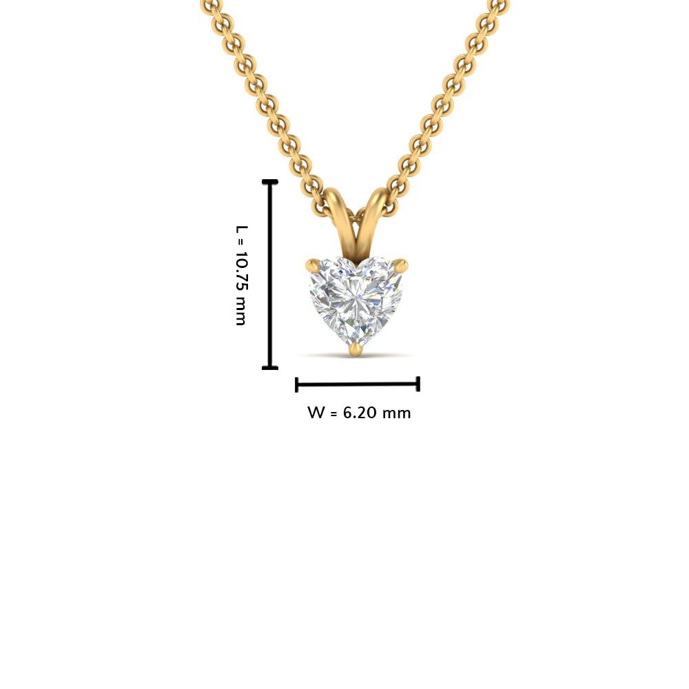 Heart Lab Diamond Solitaire Pendant For Women