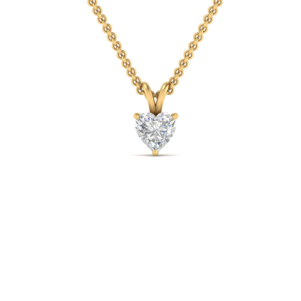 Heart Lab Diamond Solitaire Pendant For Women