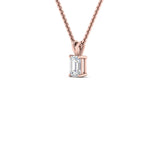 Load image into Gallery viewer, Emerald Cut Lab Diamond Solitaire Pendant For Women 14K Gold
