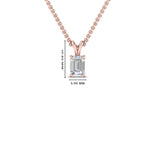 Load image into Gallery viewer, Emerald Cut Lab Diamond Solitaire Pendant For Women 14K Gold
