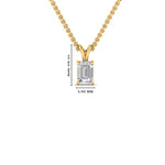 Load image into Gallery viewer, Emerald Cut Lab Diamond Solitaire Pendant For Women 14K Gold
